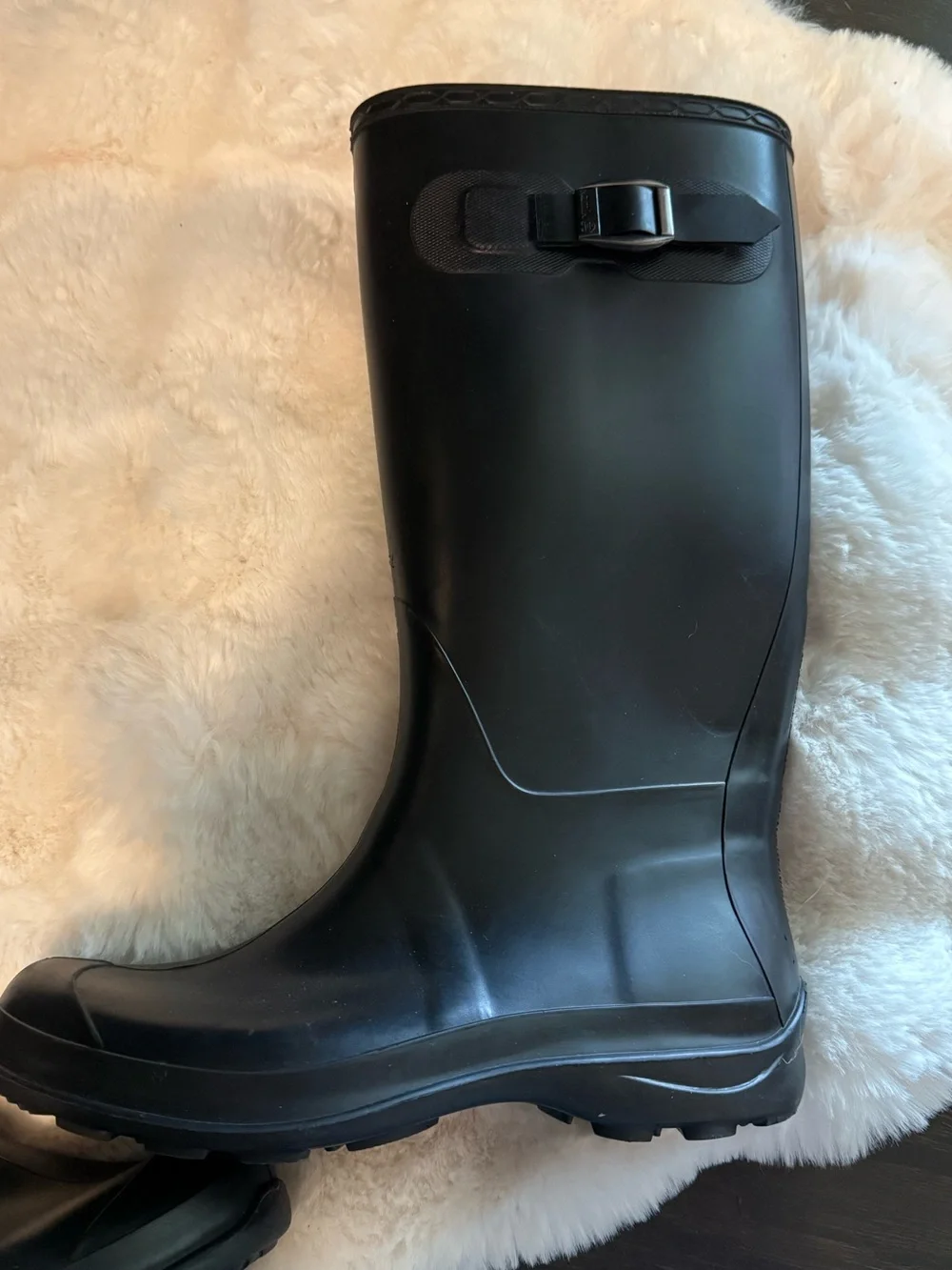 Kamik Black Tall Waterproof Rain Boots with Buckle